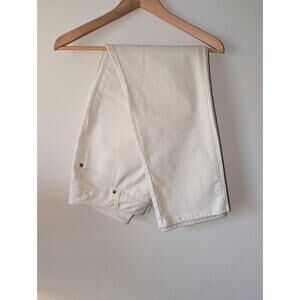 Appleseeds Womens Size Petite 10 White Denim 5Pocket Classic Minimalist